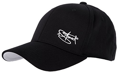 2Stoned Flexfit Basecap Classic Schwarz mit Stick Größe XS (55 cm - 57 cm) für Erwachsene und Kinder