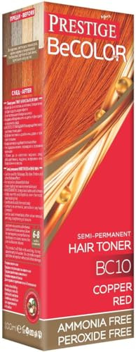 VIPs Prestige Kupferrot BC10 Semipermanente Haarcoloration | Ohne Peroxid & Ammoniak, Tönung Mit Pflanzenextrakten, Haarfarbe für Frauen