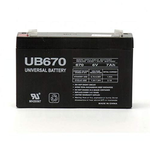 BATTERIA AL PIOMBO RICARICABILE 6V 7,2AH CON FASTON 4,8MM SKB