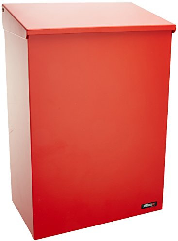 Qualarc ALX -100-rd parete o post Mount top Load Mailbox in acciaio galvanizzato, rosso