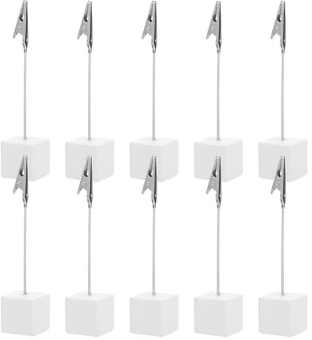 Tinksky Memohalter, Cube Base Foto Karte Hinweis Krokodilklemme - 10 Stück