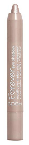 GOSH Forever Eye Shadow Lidschatten-Stift mit cremiger Textur für einfaches Auftragen & intensives Farbergebnis I wasserfest, hält bis zu 8h I parfümfrei & hautverträglich I 001 Silver Rose (Metallic)