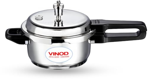 Vinod V-5L Stainless Steel Sandwich Bottom Pressure Cooker, 5-Liter,Silver,Medium