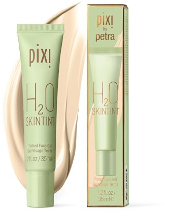 Pixi Beauty H2O SkinTint | Gel Colorato Idratante | Texture Leggera e Resistente all’Acqua | Uniforma l’Incarnato e Riduce i Rossori | Colore: Cream | 35 ml / 1,2 fl oz