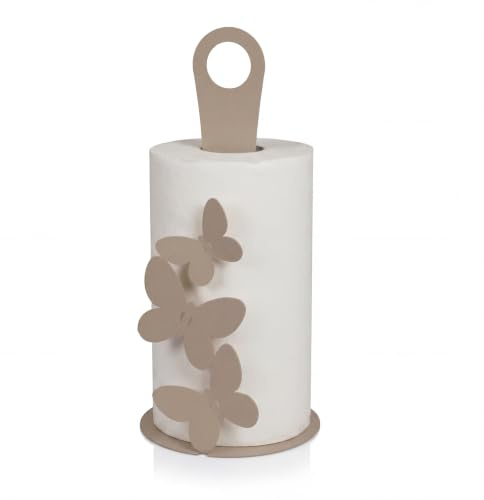 Arti & Mestieri Butterfly - Porta rotolo da cucina di Design 100% Made in Italy - in Ferro, diam. 15x33h cm