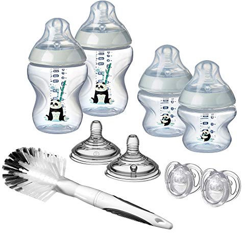 Tommee Tippee Closer to Nature Newborn Bottle Starter Kit, Pip the Panda