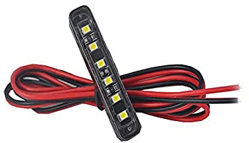 JinXiu Barre lumineuse, 6 LED pour plaque d'immatriculation, éclairage d'appoint, feu arrière ou de freinage pour véhicule, moto, vélo