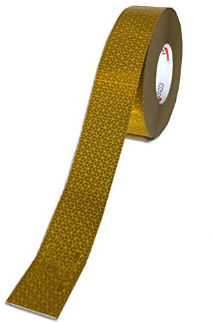 Reflexite 50m x 50mm Konturmarkierung VC104+ GELB Markierungsband Orafol Oralite, Made in Germany(2,06€/1m)