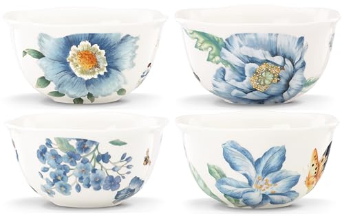 Lenox 833415 Butterfly Meadow Blue 4-Piece Dessert Bowl Set