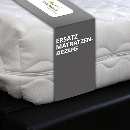 G BETTWARENSHOP – Ersatz Matratzenbezug – waschbarer Matratzenschoner mit Reißverschluss – Allergiker geeignet – Doppeltuch Bezug versteppt 140x200 cm, 16 cm Kernhöhe