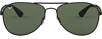 Ray-Ban RB 3549 Herrsolglasögon MATTE BLACK/GREY GREEN 61/16/145