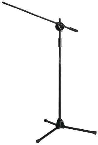 Monacor MS-40/SW Mikrofon-Bodenstativ 95-210 cm, Schwarz