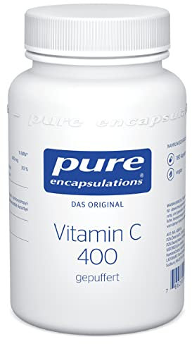 Pure Encapsulations Vitamin C gepuffert (400mg) | Für ein starkes Immunsystem | 180 magenschonende Kapseln (6 Monate) | Schutz vor oxidativem Stress, Unterstützung der Kollagensynthese (Haut)