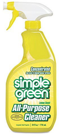 Simple Green 14002 Industrial Cleaner & Degreaser, Concentrated, Lemon, 24 oz Bottle (Case of 12)