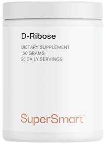 D-Ribose Pulver - Hoch bioverfügbar - Vegan - Glutenfrei - SuperSmart | Beitrag zur Steigerung der Muskel-Ausdauer und -Kraft - 5-Kohlenhydrat, das die ATP-Produktion fördert