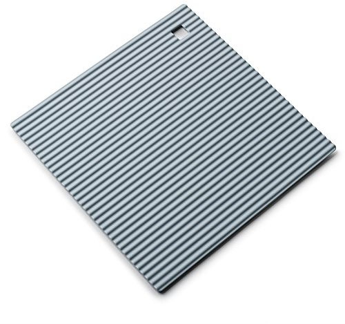 Zeal Silicone Trivet Mat Kitchen Worktop Protector for Hot Pots and Pans (18 x 18cm) – Heat Resistant Mat, Non Slip Square Trivet, Duck Egg Blue