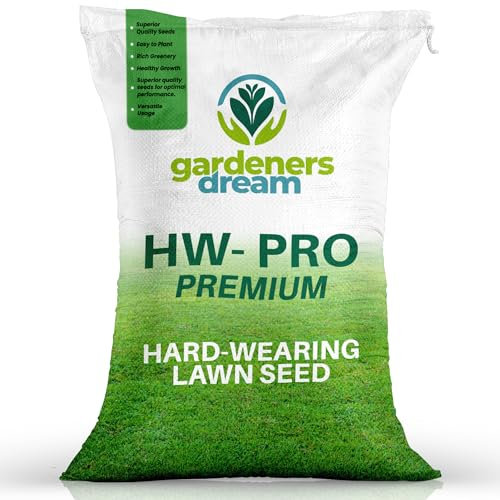 GardenersDream 15KG Premium Hard Wearing Grass Seed - Fast Growing Grass Seeds for New Lawns & Patch Repair - Covers up to 900M2 for Overseeding