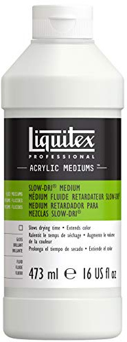 Liquitex 6316 Professional Slow-Dri Farbmischmedium Trockungsverzögerer für Acrylfarben, Retarder für Nass-in-Nass Technik in flüssig - 473ml Topf, Transparent