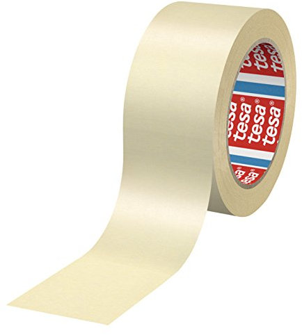 tesa 4323-48 Rollen (Gewerbliches Gebinde), tesakrepp Malerband, Allzweckabdeckband, 50m x 38mm