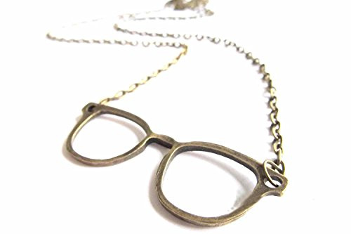 Miniblings Brille Kette Halskette 50cm Brillen Brillenkette Hipster Bronze | Halsschmuck aus eigener Fertigung in Berlin, mit Nerd, ein Fundstück für Sammler