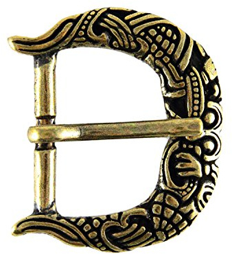 Auroris Mittelalterliche 3cm Gürtelschnalle aus Zamak-Guss, Zamak, Brass, Vintage, Poliert, 4,5 x 4 cm, 2993239031