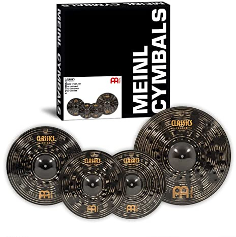 Meinl Cymbals Classics Custom Dark Cymbal Set - Juego de Platillos de Batería con Plato Hihat de 14 pulgadas, 16 Crash y 20 Ride - Bronce B12, Acabado Oscuro (CC141620)