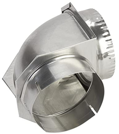 Whirlpool 4396006RW Genuine OEM Dryer Vent Elbow Connector, 90-Degree Close-Turn Space-Saver, 4-Inch Diameter, Aluminum Dryer Accessory (Replaces 4396006)