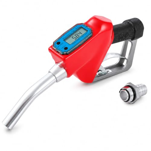 KATSU Diesel Zapfpistole Digitaler Durchflussmesser 1 25 mm Kraftstoffzufuhr Benzin-Kraftstoff-Fülldüse für Traktoren, LKW, Autos, Marine 482215