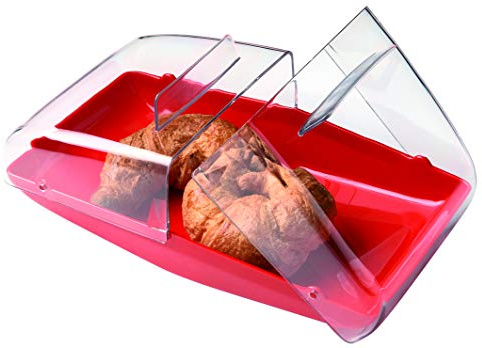 Visiodirect Corbeille à Croissants Rouge en Plastique D : 300x160x127 mm