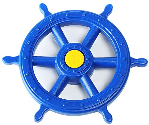 Gartenpirat Steuerrad Schiff Spielturm XXL Kunststoff blau Zubehör für Kinder Spielgerät