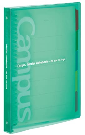Kokuyo Campus Slide Binder Portable Type Middle B5 Green Le-P333G (Japan Import)