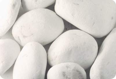 Carrara 25 KG Zierkies Weiss unterschiedliche Körnungen Zierkies Dekokies Marmor (Körnung 60-100 mm)