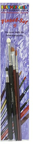 Eulenspiegel 955598 - Set de pinceaux 9, set de 4 pièces, maquillage, carnaval, halloween, fête à thème