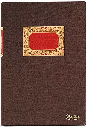 Miquelrius - Libro de Contabilidad Folio, Rayado Horizontal, 100 Hojas | 220 x 315 mm, Papel 102 g/m², Foliadas, Forrado en Tela, Lomo Engomado, Detalles en Stamping, Corte Azul, Clase R