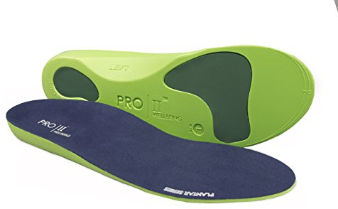 2 Pairs Orthotic Insoles Plantar Series PRO 11 WELLBEING for Plantar Fasciitis, Knee Pain, Back Pain, Fallen Arches with Arch Support (5/6.4 UK 2 Pairs)