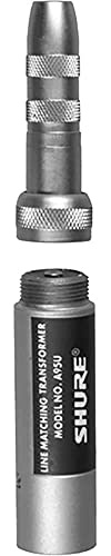 Shure A95U Transformer; Low Z, Male XLR to High Z MC1M Connector with Mating 1/4-Inch Phone Plug/Jack