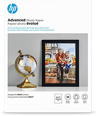 HP Advanced Photo Paper, Glossy, 8.5x11 in, 50 sheets (Q7853A)