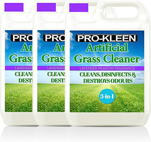 Pro-Kleen Lavender 3 x 5 Litres Artificial Grass Disinfectant Outdoor Cleaner + Deodoriser