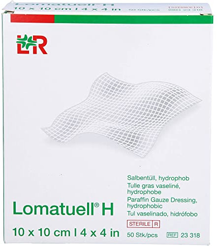 Lomatuell H 23318 Dressbandage, 10 cm x 10 cm, Packung mit 50