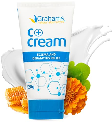 Grahams Natural C+ Crema - Con Miele di Manuka e Calendula - Senza Steroidi - Per Pelle Secca, Arrossata, Pruriginosa e a Tendenza Eczema - Leggera, Non Grassa, Adatta alla Pelle Sensibile, 120g