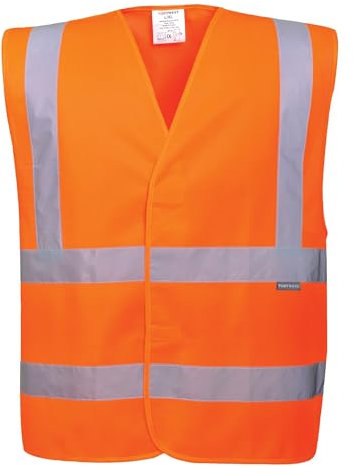 Portwest Gilet Hi-Vis Baudrier & Double Ceinture, Couleur: Orange, Taille: 4X/5X, C470ORR4X/5X