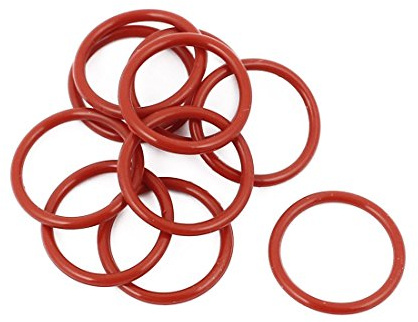 sourcing map 10Stk O Ring Abdichtung Rot 16mm x 1.5mm Silikon Gummi Dichtung Hitze Beständig de