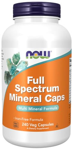 Now Foods, Full Spectrum Mineral Caps, 240 Capsule, Testato in Laboratorio, Mix di Minerali, Senza Glutine, Senza Soia, non OGM