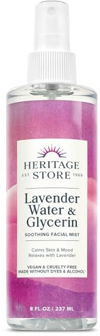 HERITAGE STORE Lavender Flower Water & Glycerine Benefits Skin, Hair & More Aromatherapy Mist Spray 8 oz