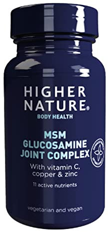 Higher Nature - MSM Glucosamine Joint Complex - Vitamin C, Copper & Zinc - Multivitamin Tablets for Women & Men - Vegetarian & Vegan - 240 Tablets