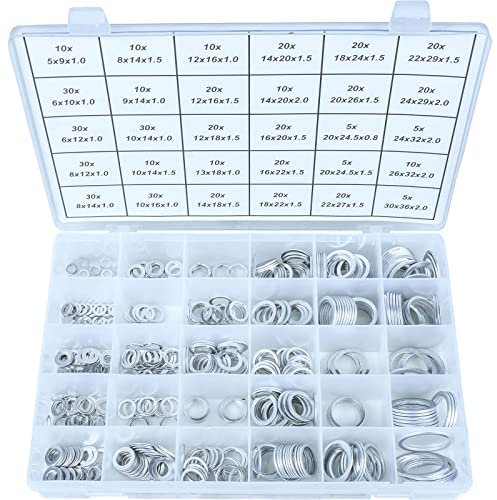 Aluminium-Dichtring-Sortiment, 520-teilig