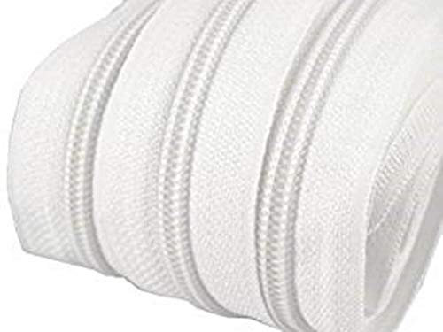 EU Endlosreißverschluss / 10 M 3 MM / 30 101 Spiralreißverschluss weiß