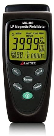 LATNEX MG-300 LF Magnetfeldmessgerät, misst EMF von Hochleistungsübertragungsleitungen, Geräten und elektrischen Leitungen – perfekt für EMF-Hausinspektionen