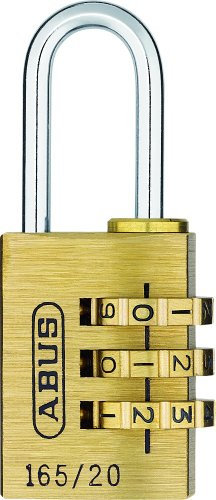 Abus - 165/20SB / 20134 - Lucchetto a combinazione in ottone, dimensione 20 mm