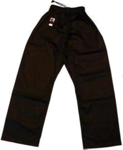 Playwell Karate Negro 100% Algodón Pantalones - - Negro, 6/190cm